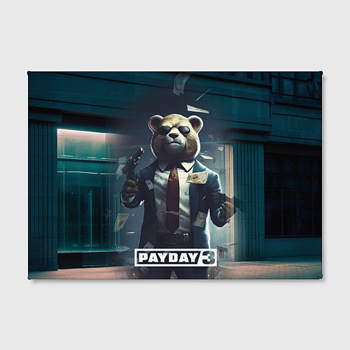 Картина прямоугольная Payday 3 bear / 3D-принт – фото 2