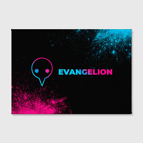 Картина прямоугольная Evangelion - neon gradient: надпись и символ / 3D-принт – фото 2
