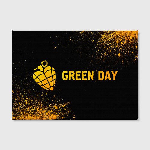 Картина прямоугольная Green Day - gold gradient: надпись и символ / 3D-принт – фото 2
