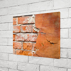 Холст прямоугольный Кирпичная стена под штукатуркой, цвет: 3D-принт — фото 2