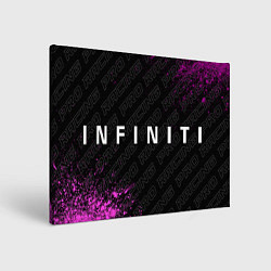 Холст прямоугольный Infiniti pro racing: надпись и символ, цвет: 3D-принт