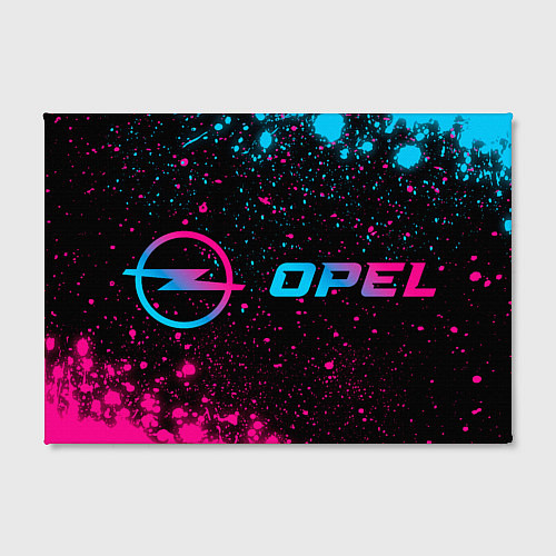 Картина прямоугольная Opel - neon gradient: надпись и символ / 3D-принт – фото 2