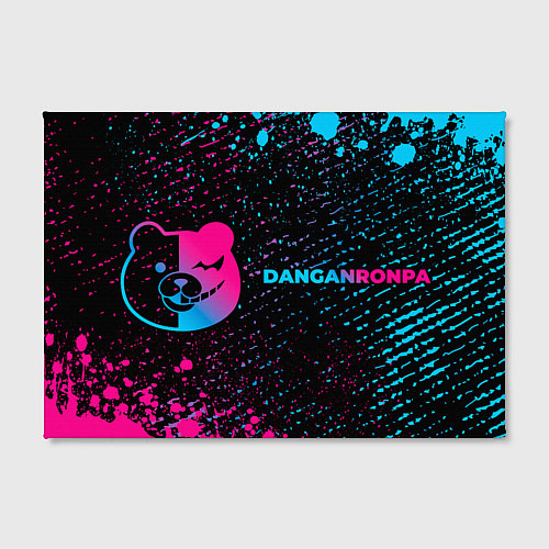 Картина прямоугольная Danganronpa - neon gradient: надпись и символ / 3D-принт – фото 2