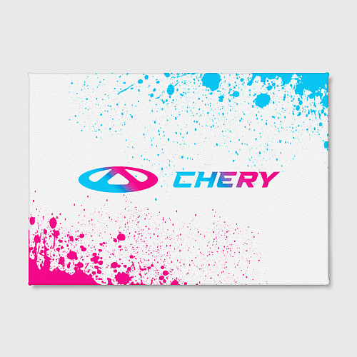 Картина прямоугольная Chery neon gradient style: надпись и символ / 3D-принт – фото 2