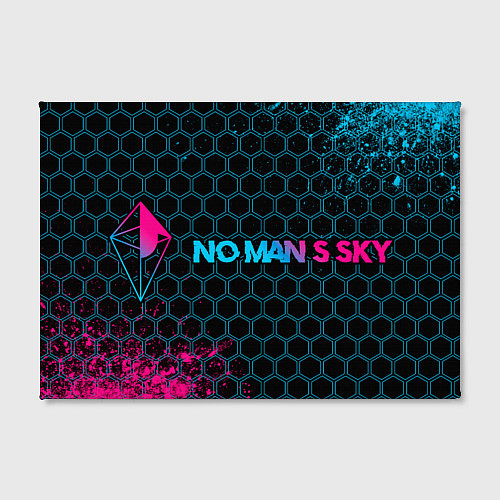 Картина прямоугольная No Mans Sky - neon gradient: надпись и символ / 3D-принт – фото 2