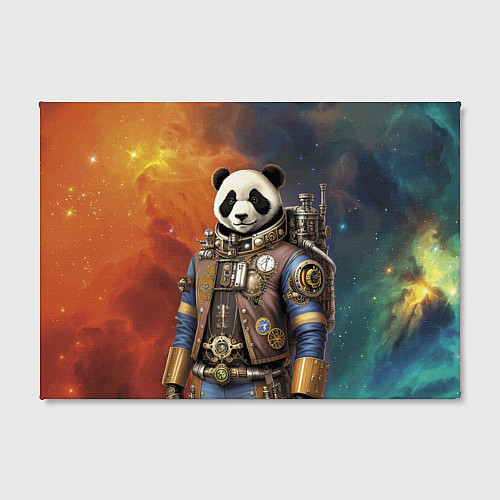 Картина прямоугольная Панда-космонавт - стимпанк / 3D-принт – фото 2