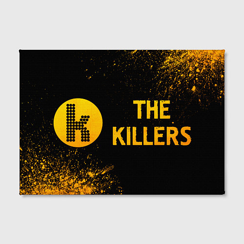 Картина прямоугольная The Killers - gold gradient: надпись и символ / 3D-принт – фото 2