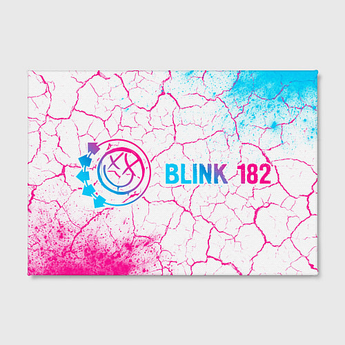 Картина прямоугольная Blink 182 neon gradient style: надпись и символ / 3D-принт – фото 2