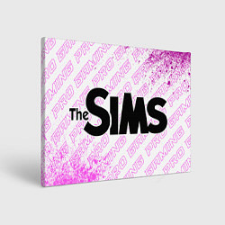 Холст прямоугольный The Sims pro gaming: надпись и символ, цвет: 3D-принт