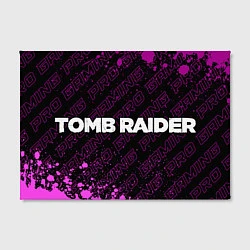 Холст прямоугольный Tomb Raider pro gaming: надпись и символ, цвет: 3D-принт — фото 2