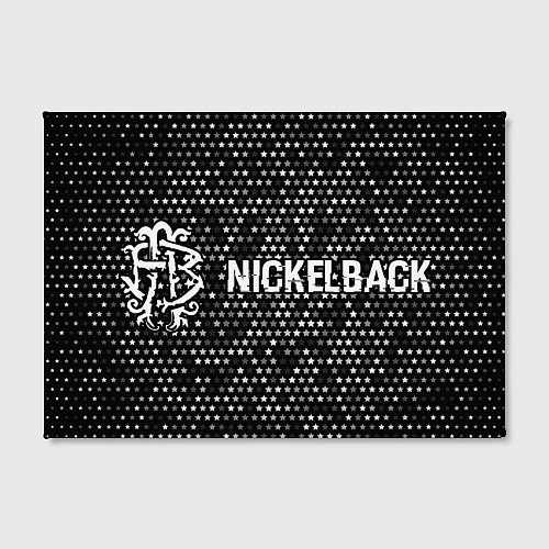 Картина прямоугольная Nickelback glitch на темном фоне: надпись и символ / 3D-принт – фото 2
