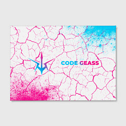 Холст прямоугольный Code Geass neon gradient style: надпись и символ, цвет: 3D-принт — фото 2