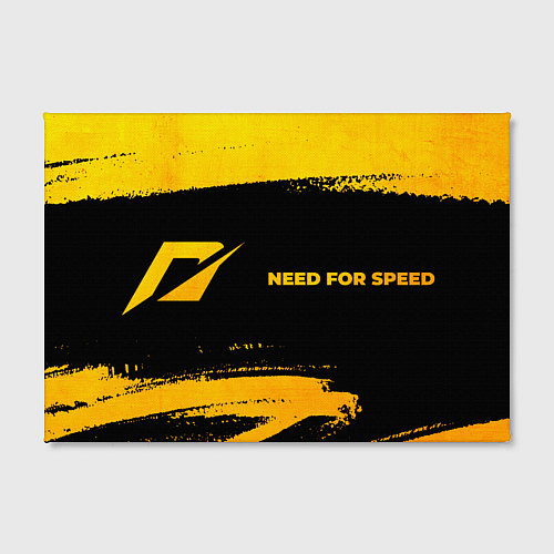 Картина прямоугольная Need for Speed - gold gradient: надпись и символ / 3D-принт – фото 2