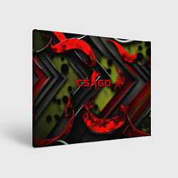 Картина прямоугольная CS GO abstract green red