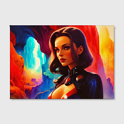 Холст прямоугольный Девушка в каньоне на чужой планете, цвет: 3D-принт — фото 2