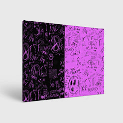 Холст прямоугольный Dead inside purple black, цвет: 3D-принт