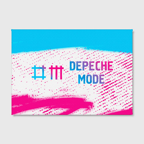 Картина прямоугольная Depeche Mode neon gradient style: надпись и символ / 3D-принт – фото 2