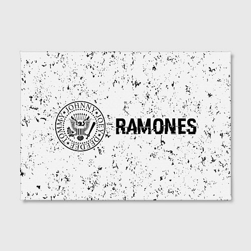 Картина прямоугольная Ramones glitch на светлом фоне: надпись и символ / 3D-принт – фото 2