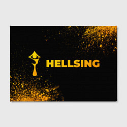 Холст прямоугольный Hellsing - gold gradient: надпись и символ, цвет: 3D-принт — фото 2