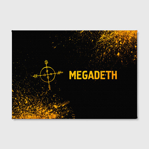 Картина прямоугольная Megadeth - gold gradient: надпись и символ / 3D-принт – фото 2