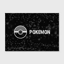 Холст прямоугольный Pokemon glitch на темном фоне: надпись и символ, цвет: 3D-принт — фото 2