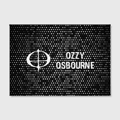 Картина прямоугольная Ozzy Osbourne glitch на темном фоне: надпись и сим / 3D-принт – фото 2
