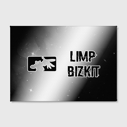 Картина прямоугольная Limp Bizkit glitch на светлом фоне: надпись и симв / 3D-принт – фото 2