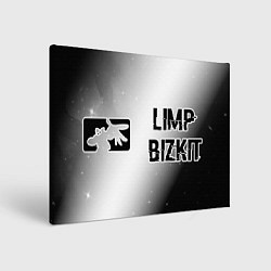 Холст прямоугольный Limp Bizkit glitch на светлом фоне: надпись и симв, цвет: 3D-принт