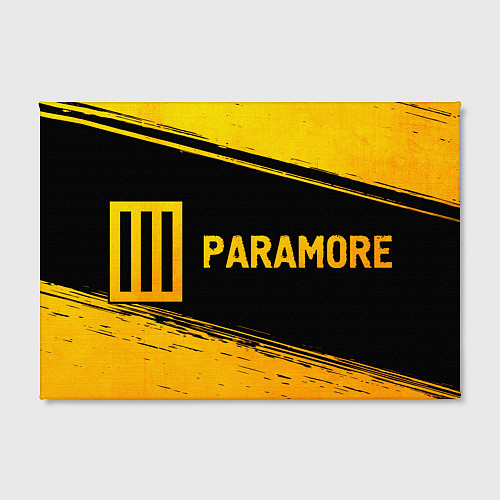 Картина прямоугольная Paramore - gold gradient: надпись и символ / 3D-принт – фото 2