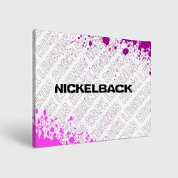 Холст прямоугольный Nickelback rock legends: надпись и символ, цвет: 3D-принт