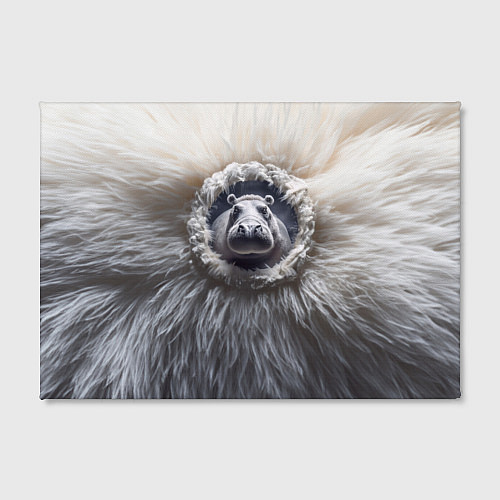 Картина прямоугольная Брутальный бегемот / 3D-принт – фото 2