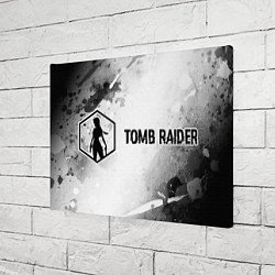 Холст прямоугольный Tomb Raider glitch на светлом фоне: надпись и симв, цвет: 3D-принт — фото 2