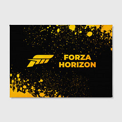 Холст прямоугольный Forza Horizon - gold gradient: надпись и символ, цвет: 3D-принт — фото 2