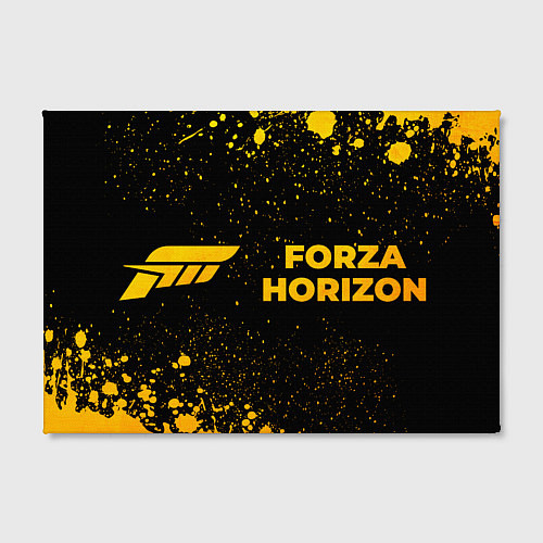 Картина прямоугольная Forza Horizon - gold gradient: надпись и символ / 3D-принт – фото 2