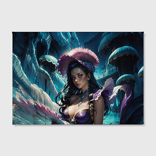 Картина прямоугольная Девушка фэнтази с фиолетовыми волосами / 3D-принт – фото 2