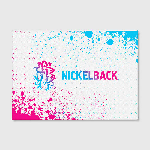 Картина прямоугольная Nickelback neon gradient style: надпись и символ / 3D-принт – фото 2