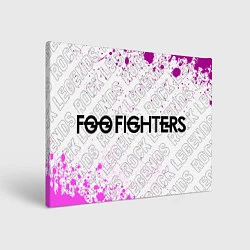 Холст прямоугольный Foo Fighters rock legends: надпись и символ, цвет: 3D-принт