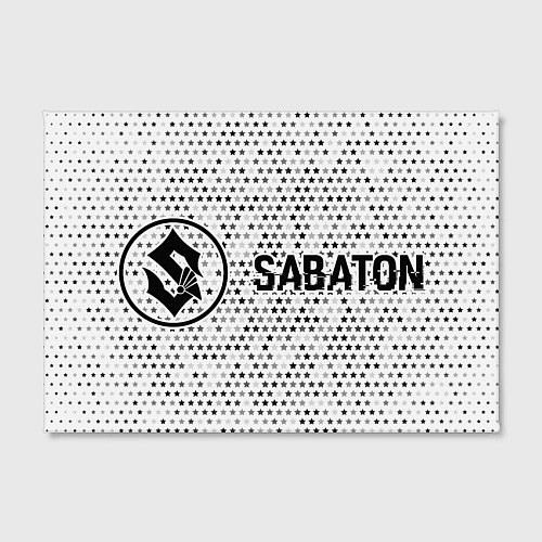 Картина прямоугольная Sabaton glitch на светлом фоне: надпись и символ / 3D-принт – фото 2