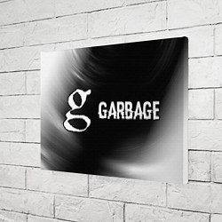 Холст прямоугольный Garbage glitch на темном фоне: надпись и символ, цвет: 3D-принт — фото 2