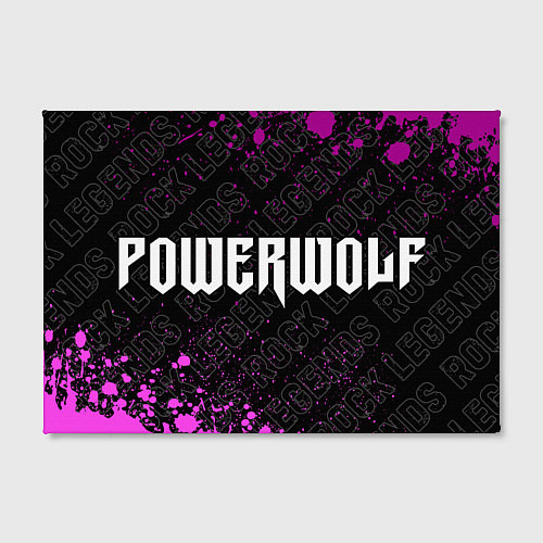 Картина прямоугольная Powerwolf rock legends: надпись и символ / 3D-принт – фото 2