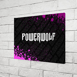 Холст прямоугольный Powerwolf rock legends: надпись и символ, цвет: 3D-принт — фото 2