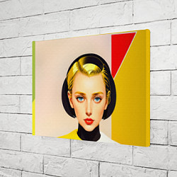 Холст прямоугольный Девушка с жёлтыми волосами конструктивизм, цвет: 3D-принт — фото 2
