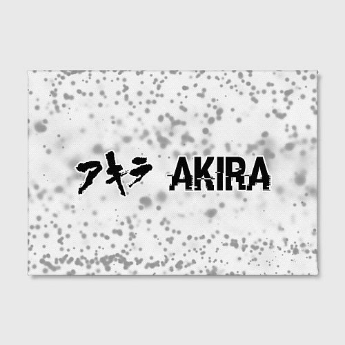 Картина прямоугольная Akira glitch на светлом фоне: надпись и символ / 3D-принт – фото 2