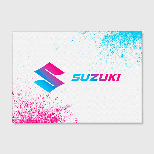 Картина прямоугольная Suzuki neon gradient style: надпись и символ / 3D-принт – фото 2