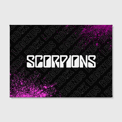 Картина прямоугольная Scorpions rock legends: надпись и символ / 3D-принт – фото 2