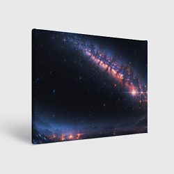 Холст прямоугольный Млечный путь в звездном небе, цвет: 3D-принт