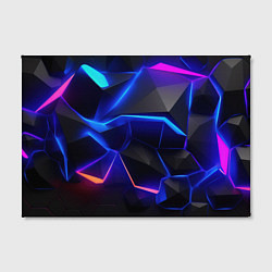 Холст прямоугольный Большие неоновые плиты, цвет: 3D-принт — фото 2