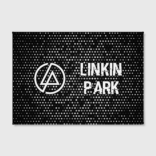 Картина прямоугольная Linkin Park glitch на темном фоне: надпись и симво / 3D-принт – фото 2