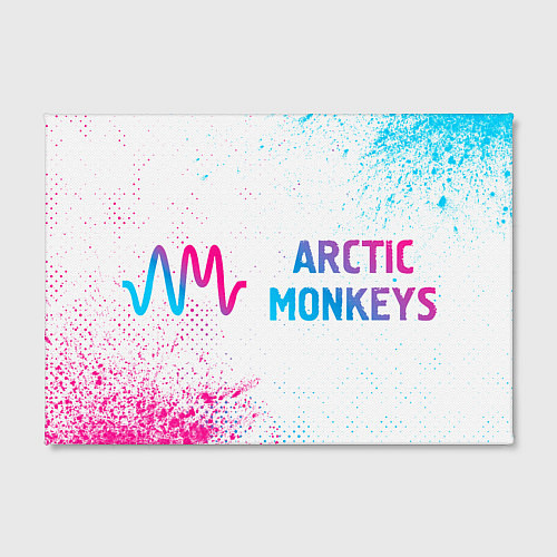 Картина прямоугольная Arctic Monkeys neon gradient style: надпись и симв / 3D-принт – фото 2