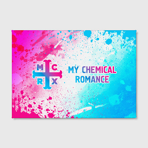 Картина прямоугольная My Chemical Romance neon gradient style: надпись и / 3D-принт – фото 2